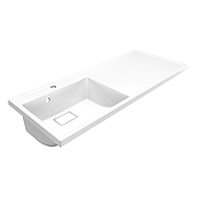 Раковина Azario Paola Magenta 120 L CS00078451 с местом под стиральную машину цвет Белый