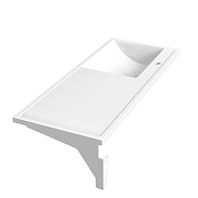 Раковина Azario Paola Magenta 120 L CS00078451 с местом под стиральную машину цвет Белый-3