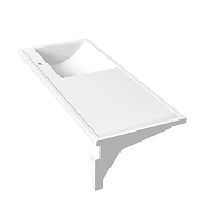 Раковина Azario Paola Magenta 120 R CS00078452 с местом под стиральную машину цвет Белый-3