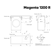 Раковина Azario Paola Magenta 120 R CS00078452 с местом под стиральную машину цвет Белый-10