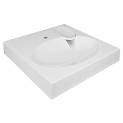 Раковина Azario Elegance 60 CS00086606 на стиральную машину цвет Белый-2