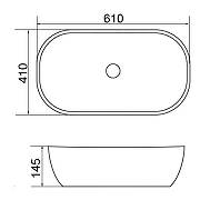 Раковина-чаша Azario 60 AZ-2143-P-M805 цвет Темный мрамор-4