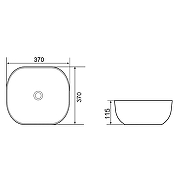 Раковина-чаша Azario 37 AZ-2184-M823 цвет Темный мрамор-3