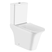 Унитаз компакт Azario Avero AZ-3121-G цвет Белый с бачком и сиденьем Микролифт