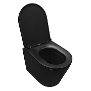 Унитаз Azario Teramo AZ -053E-R-MB/ AZ-0053-MB подвесной цвет Черный матовый с сиденьем Микролифт-1