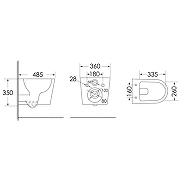 Унитаз Azario Vento AZ-1046 подвесной цвет Белый с сиденьем Микролифт-11