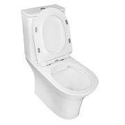 Унитаз компакт Azario Fretta Round AZ-1217 + AZ-1216 цвет Белый с бачком и сиденьем Микролифт-2