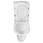 Унитаз компакт Azario Fretta Round AZ-1217 + AZ-1216 цвет Белый с бачком и сиденьем Микролифт-3