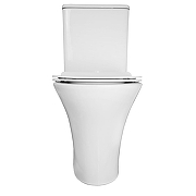 Унитаз компакт Azario Fretta Round AZ-1217 + AZ-1216 цвет Белый с бачком и сиденьем Микролифт-6