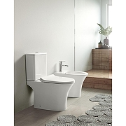 Унитаз компакт Azario Fretta Round AZ-1217 + AZ-1216 цвет Белый с бачком и сиденьем Микролифт-11