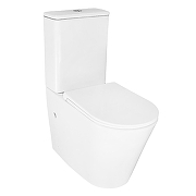 Унитаз компакт Azario Lander AZ-1257A цвет Белый с бачком и сиденьем Микролифт-1