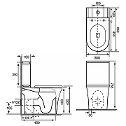 Унитаз компакт Azario Vois AZ-1343В цвет Белый с бачком и сиденьем Микролифт-13