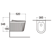 Унитаз Azario Still AZ-1909T подвесной цвет Белый с сиденьем Микролифт-11