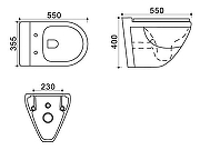 Унитаз Azario Trend AZ-2047 подвесной цвет Белый с сиденьем Микролифт-2