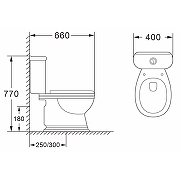 Унитаз компакт Azario Benty AZ-237 цвет Белый с бачком и сиденьем Микролифт-6