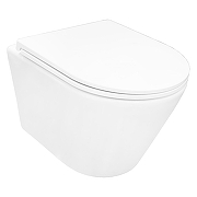 Унитаз Azario Vela AZ-2480 подвесной цвет Белый с сиденьем Микролифт