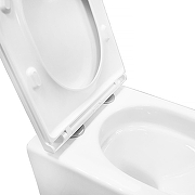 Унитаз Azario Vela AZ-2480 подвесной цвет Белый с сиденьем Микролифт-5