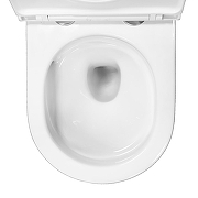 Унитаз Azario Vela AZ-2480 подвесной цвет Белый с сиденьем Микролифт-6