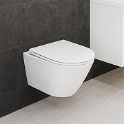 Унитаз Azario Vela AZ-2480 подвесной цвет Белый с сиденьем Микролифт-11