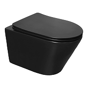 Унитаз Azario Vela AZ-2480MB подвесной цвет Черный матовый с сиденьем Микролифт