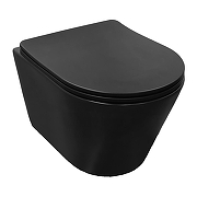 Унитаз Azario Vela AZ-2480MB подвесной цвет Черный матовый с сиденьем Микролифт-1