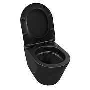 Унитаз Azario Vela AZ-2480MB подвесной цвет Черный матовый с сиденьем Микролифт-3