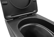 Унитаз Azario Vela AZ-2480MB подвесной цвет Черный матовый с сиденьем Микролифт-5