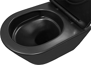 Унитаз Azario Vela AZ-2480MB подвесной цвет Черный матовый с сиденьем Микролифт-6