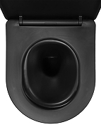 Унитаз Azario Vela AZ-2480MB подвесной цвет Черный матовый с сиденьем Микролифт-8