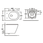 Унитаз Azario Vela AZ-2480MB подвесной цвет Черный матовый с сиденьем Микролифт-15