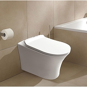 Унитаз Azario Fretta Round AZ-2617E подвесной цвет Белый с сиденьем Микролифт-11