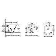 Унитаз Azario Fretta Round AZ-2617E подвесной цвет Белый с сиденьем Микролифт-12
