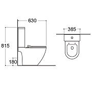 Унитаз компакт Azario Levita AZ-2903T цвет Белый с бачком и сиденьем Микролифт-13