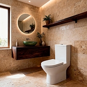 Унитаз компакт Azario Mist AZ-45T цвет Белый с бачком и сиденьем Микролифт-17