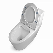 Унитаз моноблок Azario Bais AZ-5003 цвет Белый с сиденьем Микролифт-8