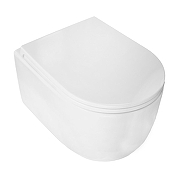 Унитаз Azario Serenata AZ-5101T-WHT подвесной цвет Белый с сиденьем Микролифт-1