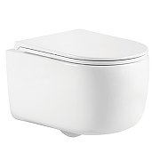 Унитаз Azario Nata AZ-5102T-WHT подвесной цвет Белый с сиденьем Микролифт