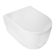 Унитаз Azario Nata AZ-5102T-WHT подвесной цвет Белый с сиденьем Микролифт-1