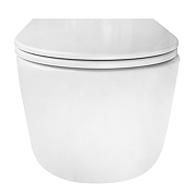 Унитаз Azario Nata AZ-5102T-WHT подвесной цвет Белый с сиденьем Микролифт-2