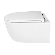 Унитаз Azario Nata AZ-5102T-WHT подвесной цвет Белый с сиденьем Микролифт-3