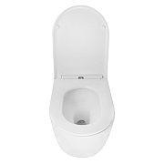 Унитаз Azario Nata AZ-5102T-WHT подвесной цвет Белый с сиденьем Микролифт-4