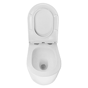 Унитаз Azario Nata AZ-5102T-WHT подвесной цвет Белый с сиденьем Микролифт-5