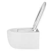 Унитаз Azario Nata AZ-5102T-WHT подвесной цвет Белый с сиденьем Микролифт-7