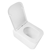 Унитаз Azario Bacio AZ-5103T-WHT подвесной цвет Белый с сиденьем Микролифт-4