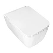 Унитаз Azario Vater AZ-5104T-WHT подвесной цвет Белый с сиденьем Микролифт-1