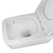 Унитаз Azario Vater AZ-5104T-WHT подвесной цвет Белый с сиденьем Микролифт-6