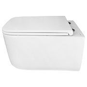 Унитаз Azario Vater AZ-5104T-WHT подвесной цвет Белый с сиденьем Микролифт-8