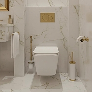 Унитаз Azario Pace AZ-5172T-WHT подвесной цвет Белый с сиденьем Микролифт-12