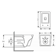 Унитаз Azario Pace AZ-5172T-WHT подвесной цвет Белый с сиденьем Микролифт-13