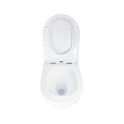 Унитаз Azario Rumba AZ-5175T-WHT подвесной цвет Белый с сиденьем Микролифт-6